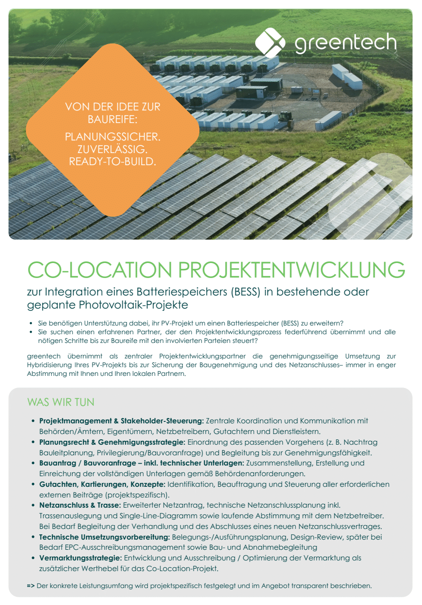 Co-Location Projektentwicklung Flyer